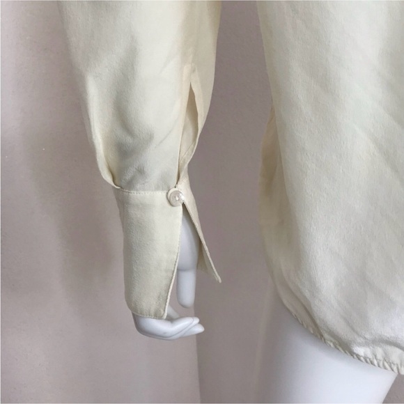 Thakoon 8 ivory silk long sleeve blouse off white silk - Picture 8 of 14